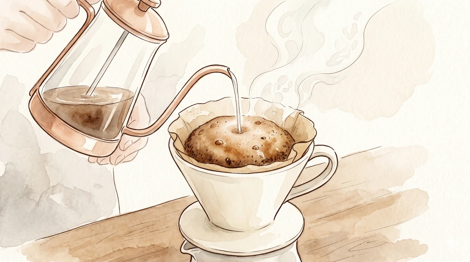 コーヒーの膨らみ