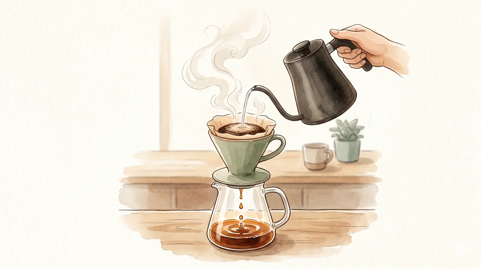 コーヒーの膨らみ